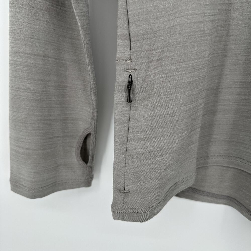 Avid Gear Pullover Shirt Mens Medium Gray Long Sleeve Lightweight Fishing UV - Picture 4 of 7